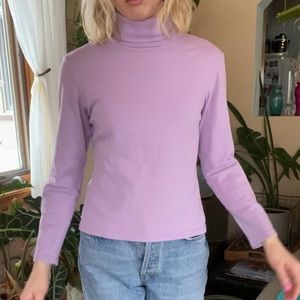 Purple turtle neck